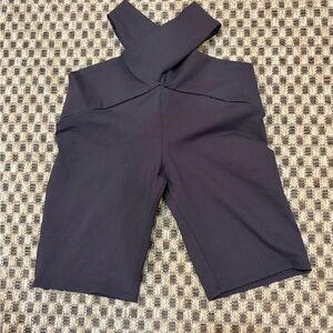 Live the Process criss cross waist biker shorts in Brown Size M LIKE NEW